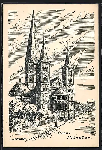 Künstler-AK Bonn, Münster