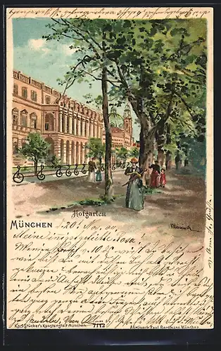 Lithographie München, Hofgarten