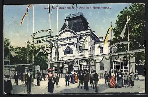 AK Graz, Industriehalle zur Zeit der Herbstmesse