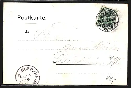 AK Karlsruhe, Jubiläums-Kunstausstellung 1902