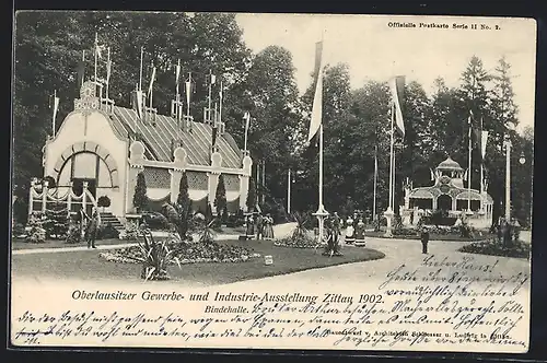 AK Zittau, Oberlausitzer Gewerbe- und Industrie-Ausstellung 1902, Bindehalle