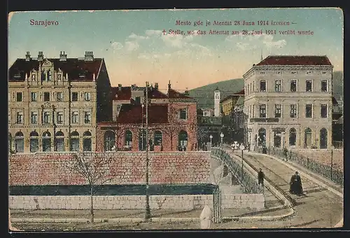 AK Sarajevo, Mest gde je Atentat 28 Juna 1914 izversen