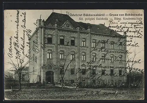 AK Békéscsaba, Bürgerliche Knabenschule