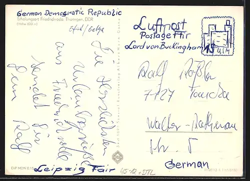 Künstler-AK Friedrichroda /Thür., Rennschlitten-Weltmeisterschaft 1966, Teilansicht mit Schlittenfahrer, Flagge der DDR