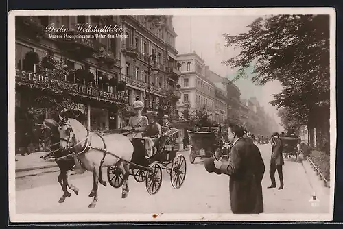 AK Berlin, Weltstadtleben, Kronprinzessin Unter den Linden
