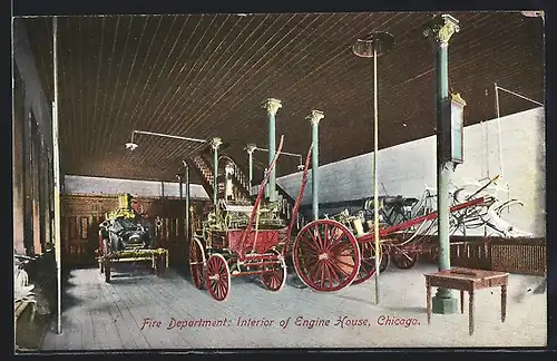AK Chicago, IL, Fire Department, Interior of Engine House