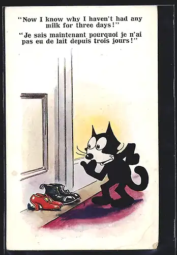 AK Felix the Cat, Now I know why I haven`t had any milk for three days, Besitzer hat Damenbesuch