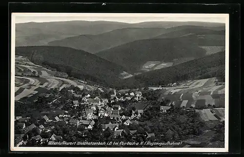AK Waldkatzenbach i. O., der Höhenluftkurort vom Flugzeug aus