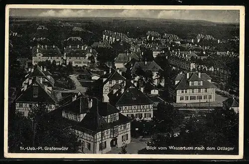 AK Grafenwöhr, Truppenübungsplatz, Blick vom Wasserturm nach dem Ostlager
