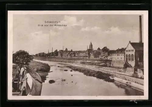 AK Schweinfurt, Blick von der Mainbrücke