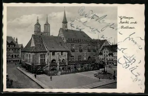 AK Göttingen, Markt und Rathaus