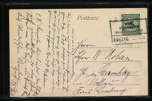 AK Hof, Totalansicht mit Kirchen