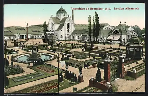 AK Bruxelles, Exposition 1910, Section Allemande