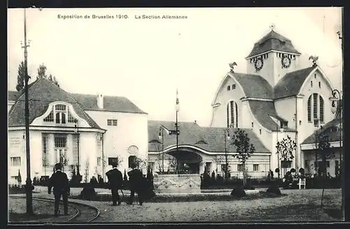 AK Bruxelles, Exposition 1910, La Section Allemande