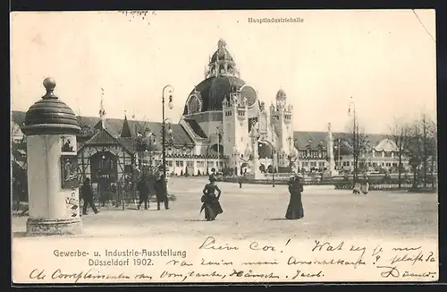AK Düsseldorf, Gewerbe- und Industrie-Ausstellung 1902, Hauptindustriehalle