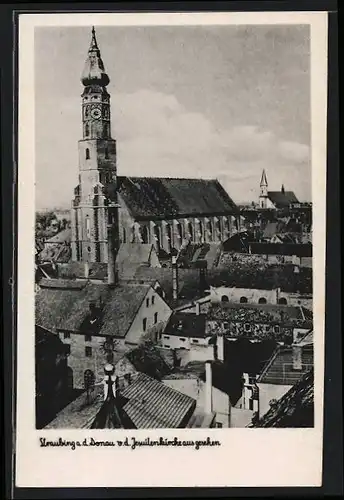 AK Straubing a. d. Donau, Ausblick von der Jesuitenkirche