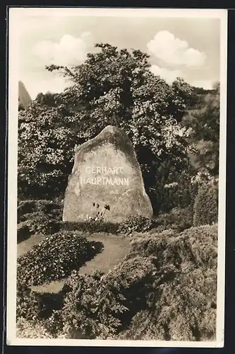 AK Kloster /Hiddensee, Ruhestätte von Gerhart Hauptmann