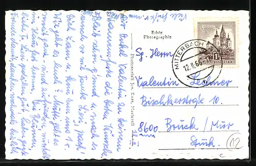 AK Mitterbach, Ortsansicht mit dem Ötscher