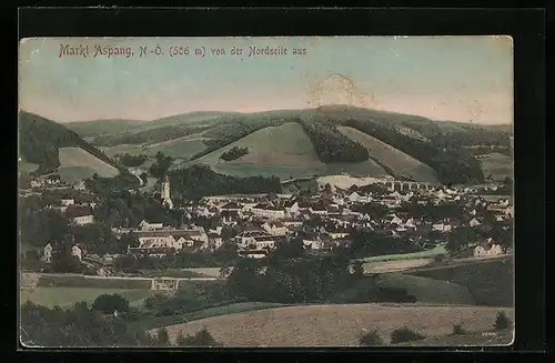 AK Aspang, Ortsansicht von der Nordseite aus