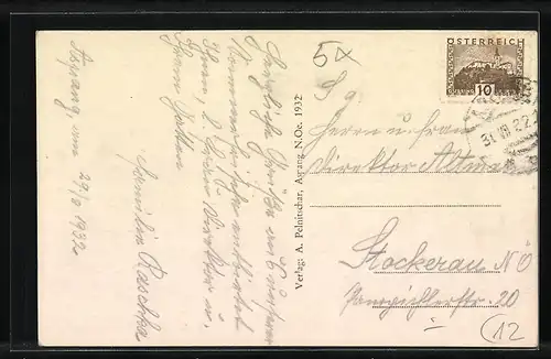 AK Aspang am Wechsel, Ortsansicht mit Kirche