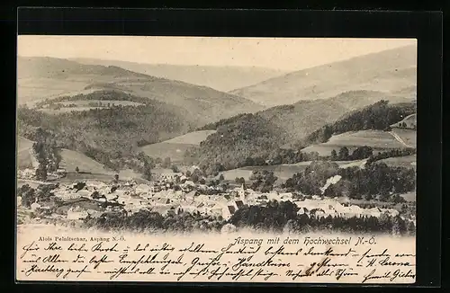 AK Aspang, Ortsansicht mit dem Hochwechsel