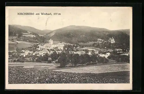 AK Kirchberg am Wechsel, Ortsansicht mit Kloster