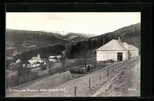 AK St. Peter am Wechsel, Ortsansicht bei Tag