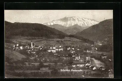 AK Scheibbs, Ortsansicht mit Ötscher