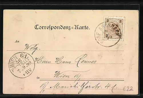 AK Aggstein, Blick auf Ruine Aggstein