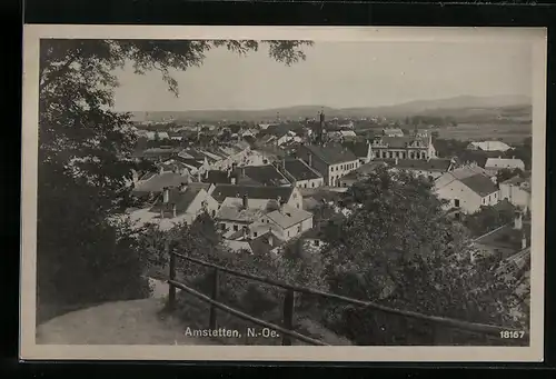 AK Amstetten, Teilansicht mit Kirche