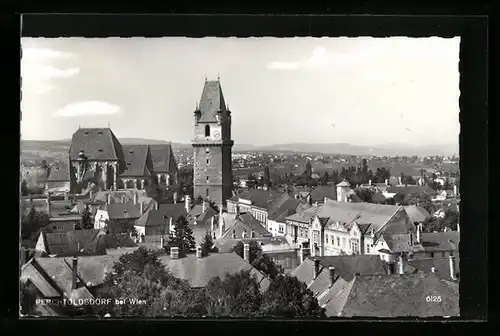 AK Perchtoldsdorf bei Wien, Ortsansicht mit Turm