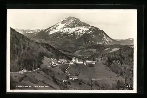 AK Annaberg, Ortsansicht mit Ötscher bei Tag