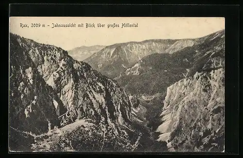 AK Rax, Jahnaussicht mit Blick über grosses Höllental