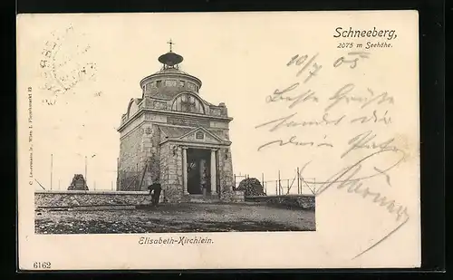 AK Schneeberg, Blick zum Elisabeth-Kirchlein