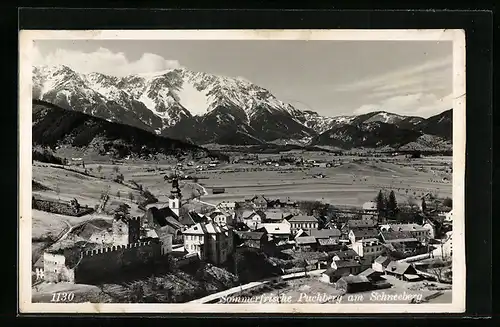 AK Puchberg am Schneeberg, Ortsansicht mit Bergpanorama