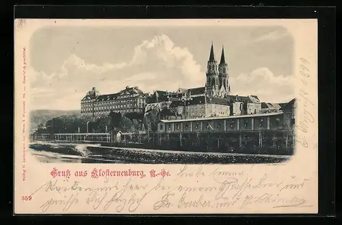 AK Klosterneuburg, Blick zum Stift