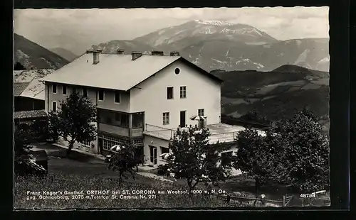 AK St. Corona am Wechsel, Pension Alpengasthof Orthof Franz Kager