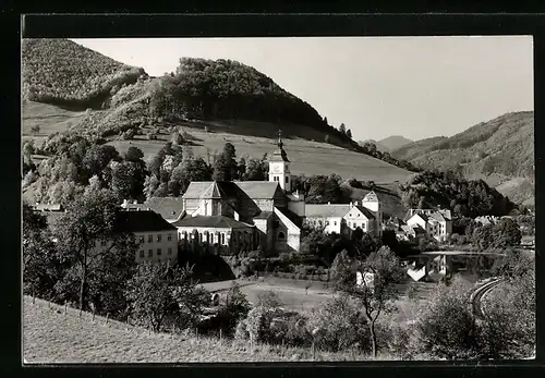 AK Lilienfeld, Ortsansicht mit Kirche