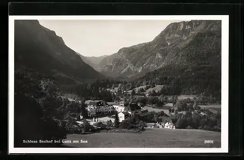 AK Lunz am See, Panorama mit Schloss Seehof