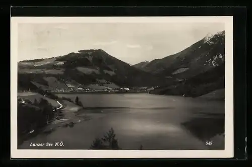 AK Lunz am See, Panorama mit Seeblick