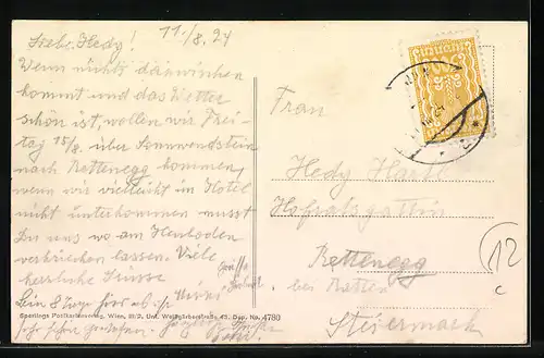 AK Reichenau bei Payerbach, Ortsansicht mit Raxgebiet