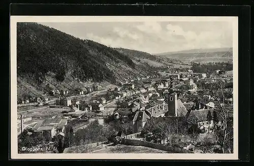 AK Gloggnitz, Ortsansicht aus der Vogelschau