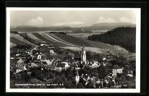 AK Zwettl am Kamp, Ortsansicht mit Kirche