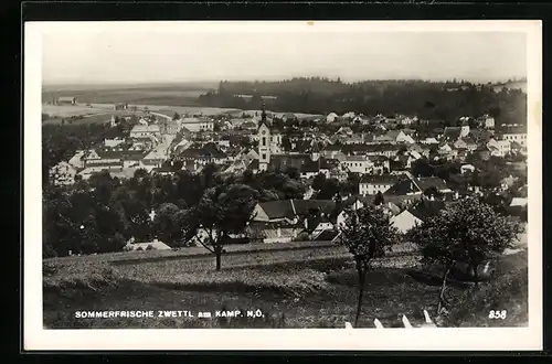 AK Zwettl am Kamp, Ortsansicht mit Kirchturm