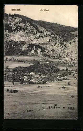 AK Stollhof, Ortsansicht mit Hoher Wand
