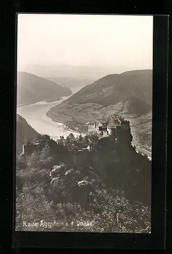 AK Aggstein a. d. Donau, Blick auf Ruine