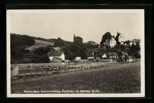 AK Schönau, Ortsansicht mit Thermalbad