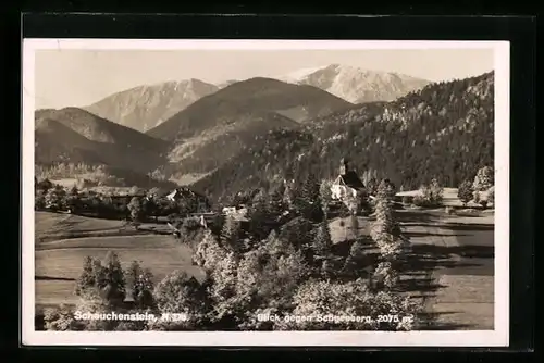 AK Scheuchenstein, Blick gegen Schneeberg