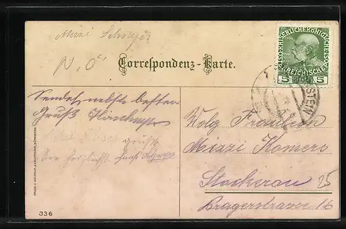 Lithographie Dürnstein, Ruine Dürrenstein