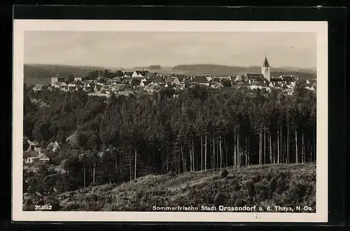 AK Drosendorf a. d. Thaya, Ortsansicht mit Kirche